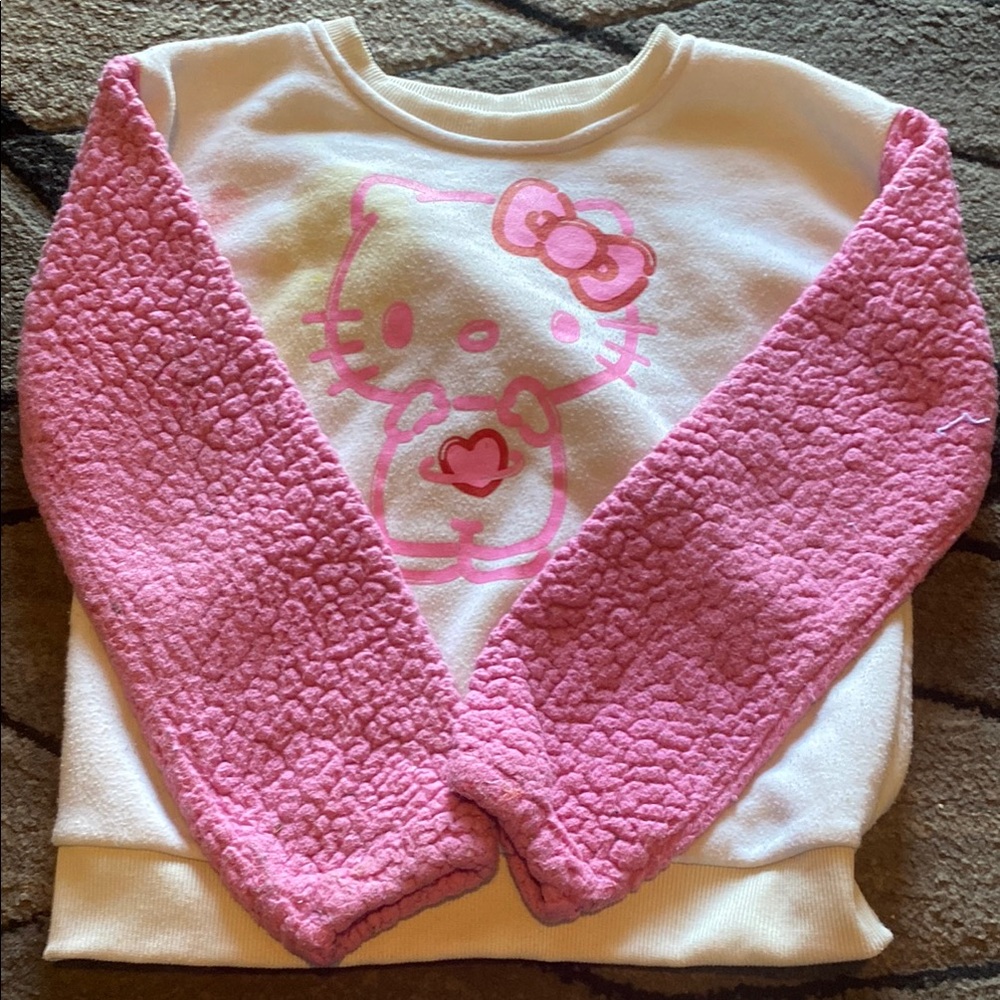 Hello Kitty Pink and White Kids Sweatshirt